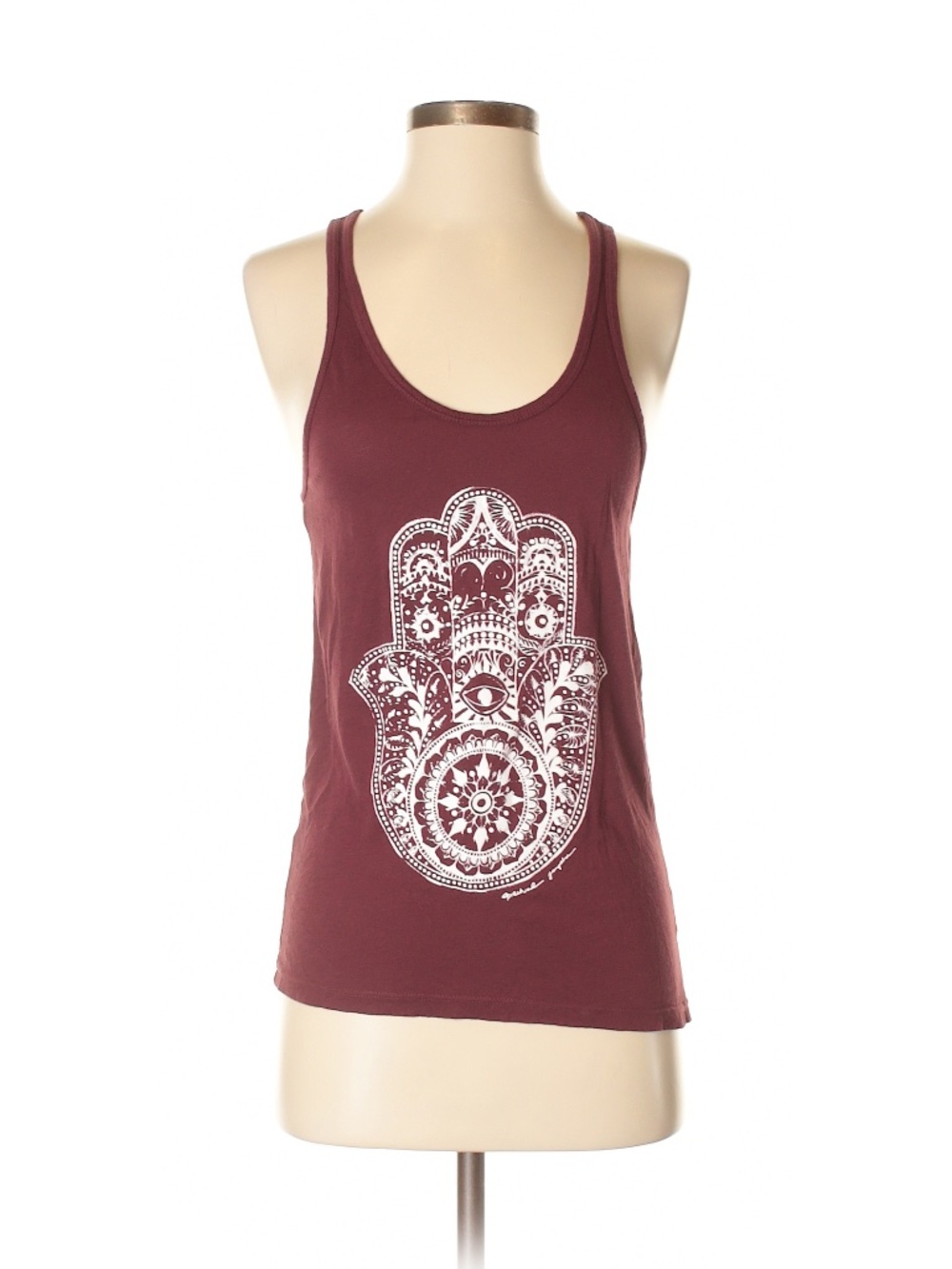 Spiritual Gangster Mundra Burgundy Tank Top